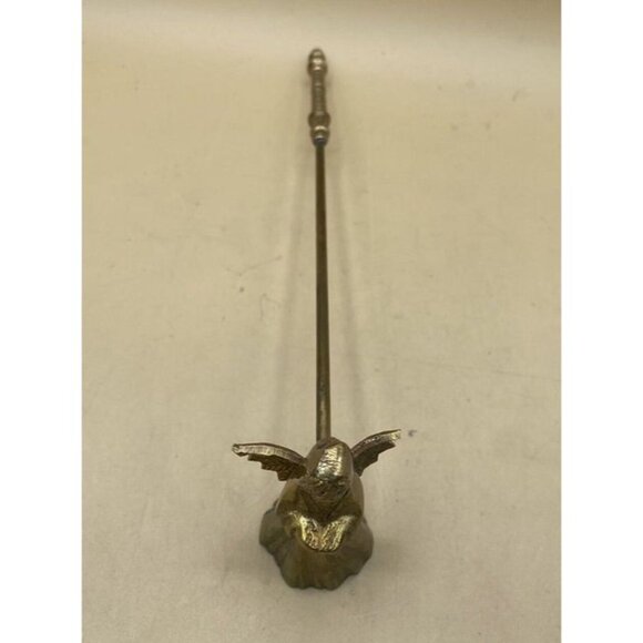 Brass Angel Candle Snuffer Flame Extinguisher Long Handled Wings 10" - Picture 12 of 12